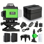 Niveau laser vert auto-nivelant 360° puissant 16 lignes horizontal & vertical, compact et multifonction, batterie rechargeable 3000mAh, livré avec trépied et étui, idéal pour projets intérieurs et extérieurs