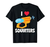 Funny Water Gun I Heart Squirters Funny I Love Squirters T-Shirt