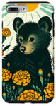 Coque pour iPhone 7 Plus/8 Plus Mignon rétro ours noir soucis