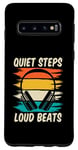 Coque pour Galaxy S10 Silent Disco Quiet Steps Loud Beats Casque vintage