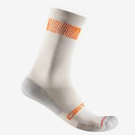 Castelli Unlimited 18 Cycling Socks - SS24 Silver Moon / Orange Rust 2XLarge Moon/Orange