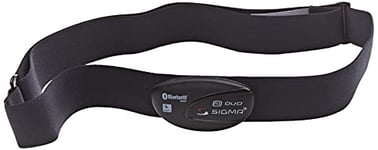 SIGMA Sport - R1 Duo Ceinture pectorale Capteur de Fréquence Cardiaque (Ant+/Bluetooth Smart) avec COMFORTEX+ | La Couleur Noire