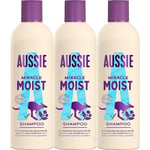 Aussie Miracle Moist Shampoo, 300ml x 3