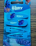 4 Pk Disney Pixar Finding Dory Hair Clips Snap Accessories Blue, Nemo Gift
