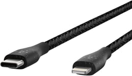 Belkin Boost Charge USB-C Cable Lightning + Strap Apple iPhone 4ft / 1.2m Black