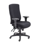 Office Hippo Ergonomic Office Chair with Arms, Desk Chair for Home Office, Heavy Duty, High Back Support, Swivel, Black
