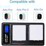 Dubbel batteriladdare för Arlo Pro-batteri, Arlo Pro 2-batteri, Arlo Go-batteri, LCD-batteriladdare