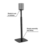 FLEXSON FLXS1AFS2021 ADJUSTABLE FLOOR STANDS FOR SONOS ONE, ONE SL AND PLAY:1