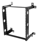 DELTACO – 19" wall mount, 12U, 60kg load, steel, mounting kit, black (19-DTSR0512)