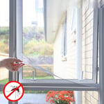 Myggnätsfönster / Antimygg / Myggnät för fönster/ Självhäftande & Klippbart Vit