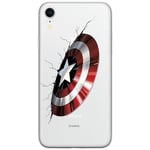 ERT GROUP Coque de téléphone Portable pour Apple Iphone XR Original et sous Licence Officielle Marvel Motif Captain America 023 Parfaitement adapté à la Forme du téléphone Portable, partiel imprimé