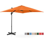 Uniprodo Aurinkovarjo - riippuva oranssi neliö 250 x cm kääntyvä
