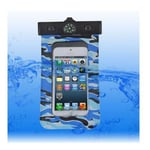 Lux-Case Vattentätt Smartphone-armband Med Kompass (blå Camo)