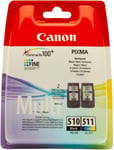 Genuine Canon PG-510 CL-511 Multipack Ink Cartridges Pixma iP2700 MP230 iP2702
