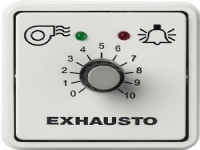 EXHAUSTO Regulator EFC1P, hvid med 0-10V signal til ventilator med FC/EC-motor. IP20, -20°C..40°C. Mål 53x53x56 mm. Leveres inkl. underlag.