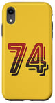 Coque pour iPhone XR Maillot de sport rétro numéro 74 /1974 (impression recto et dos)