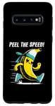 Coque pour Galaxy S10 Peel The Speed, amateur de jogging et de course à pied avec un jeu de mots à la banane