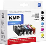 KMP Pack de 5 cartouches C107BKXV compatible CANON 570XL PGBK + 571XL BK C Y M