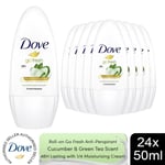 Dove Roll-On Deo Go Fresh 48H Long Lasting Fragrance Anti-Perspirant 50ml, 24pk