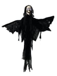 EUROPALMS Halloween Figure Angel, animated 165cm, Europalms Halloween Svart Ängel, rörlig 165cm