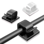 10-Pack Självhäftande Kabelhållare - Kabelclips - Hålla Kablar 10-Pack Svarta