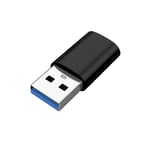 USB 3.0 (uros) - USB-C (naaras) sovitin Musta
