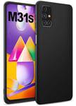 BENNALD Case for Samsung Galaxy M31s Case, Thin Ultra-Slim Fit Matte Finish Flexible TPU Phone Case Cover Compatible for Samsung Galaxy M31s - Black