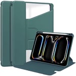 EIDERWOOD iPad Pro 11" (2024) Hybrid Fodral m. Roterande Stativfunktion - Genomskinlig / Grön