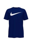 NIKE Men's Sportswear Swoosh Top, Midnight Navy/White, M