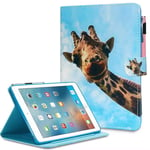 MOKASE Case for iPad 9th Generation 10.2 inch 2021, for iPad 8th 7th Generation 2020 2019 Case, Smart Sleep Wake Case with Stand Protective Cover for iPad 10.2 inch, Blue Giraffe