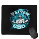 Dragon Ball Z Super Saiyan God Blue Flames Customized Designs Non-Slip Rubber Base Gaming Mouse Pads for Mac,22cm×18cm， Pc, Computers. Ideal for Working Or Game