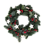 Rayher Couronne de Noël décorée, 1 pce., 34cm Ø, sapin artificiel, décoration d’intérieur, Noël, hiver-55949999