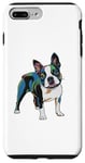 Coque pour iPhone 7 Plus/8 Plus Boston Terrier Pop Art coloré Motif terrier de Boston
