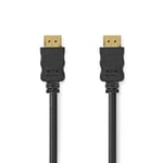 Nedis High Speed ​​HDMI ™ kabel med Ethernet | HDMI™ Kontakt | HDMI™ Kontakt | 4K@30Hz | ARC | 10.2 Gbps | 0.50 m | Rund | PVC | Svart | Låda