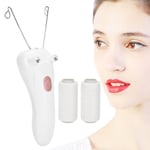 (Rose)USB Charging Electric Cotton Thread Epilator Facial Body Hair Removal BGS