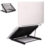 Emvpy Laptop Stand Tablet,Foldable Portable Ventilated Desktop Notebook Riser Holder, Universal Lightweight&Adjustable Ergonomic Cooling Stand Fit for (10"-15") Computer PC Pad MacBook