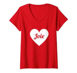 Womens I Love Joie, I Heart Joie - Name Heart Personalized V-Neck T-Shirt