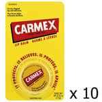 10 x Carmex JAR Orignal formula Lip Balm Moisturising Dry lips 7.5g / 0.26oz USA