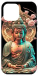 Coque pour iPhone 14 Pro Max Or Bouddha Yoga Méditation Paix Bouddhiste Prière Amour