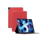 Coque de Protection Folio iPad Air 5 10.9 2022/iPad Air 4 10.9 2020, Smart Cover Étui Antichoc, Fonction Support, Veille/Réveil Automatique, Aspect Cuir, Rouge - Neuf