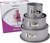 Patisse Patisse - 3 Höga Kakformar Silver-Top