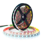 BTF-LIGHTING WS2812E ECO RGB Alloy Wires 5050SMD Individual Addressable 16.4FT 60Pixels/m 300Pixels Flexible White PCB Full Color LED Pixel Strip Dream Color IP30 Non-Waterproof DIY Projects Only DC5V