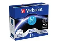 Verbatim M-Disc - 1 Styk Bd-R Xl - 100 Gb 4X - Printbar Overflade For Ink Jet - Cd-Boks