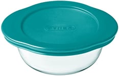 Pyrex Cook & Store Glass round Dish high resistance with lid 26x23x8 cm 2,2L