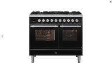 ILVE Roma 100cm Range Cooker Twin Oven 6 Burners Gloss Black Brand New:ILVE41