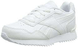 Reebok Boy's Royal Glide Ripple Clip Sneaker, White/White/White, 11 UK Child
