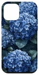 iPhone 12 mini Navy Blue Hydrangea Floral Hydrangea Blue Nature Case