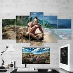 TOPRUN Canvas Far Cry 3 Vaas 5 pieces Modern wall art for living room Prints Image Framed Artwork Painting Picture Photos Home decoration