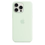 Apple iPhone 15 Pro Max Silicone Case with MagSafe - Soft Mint, Soft Touch Finish