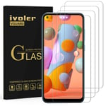 ivoler 4 Pack Screen Protector for Samsung Galaxy M11 / Samsung Galaxy A11 / Nokia 3.4 / Nokia 5.4, Tempered Glass Film [9H Hardness] [Anti-Scratch] [Bubble Free] [Crystal Clear]